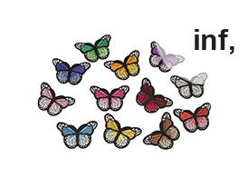 Кръпка за апликация чрез гладене пеперуда