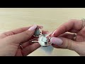 Магнитна брошка с шлифовани камъни лист