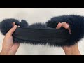 Декоративна кожа с косъм за облекло/декорация плоска ширина 9 см