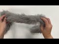 Декоративна кожа с косъм за вшиване кръгла ширина 7 см